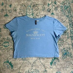 H&M Light Blue Crop Top